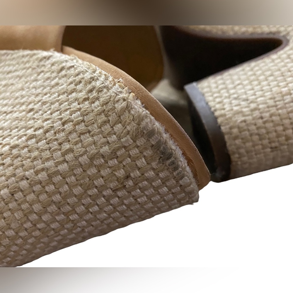 Schutz Womens Leather Platform Mules Heels Honey Beige Size 5.5B Dandara - Picture 9 of 10